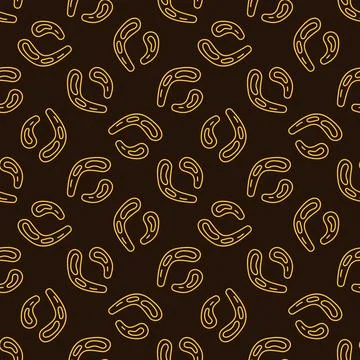 Bacteria vector Contaminant concept line brown seamless pattern 스톡 일러스트
