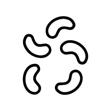 Bacteria vibriocolor line vector doodle icon design Stock Illustration