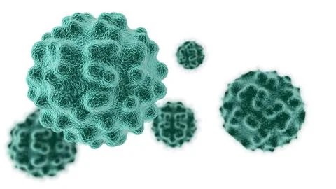Bacteria virus 3D render Illustrazione stock