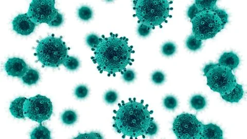 Bacteria virus 3D render Stock Illustration