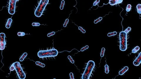 Bacteria virus 3D render Stock Illustration