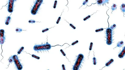 Bacteria virus 3D render Illustrazione stock