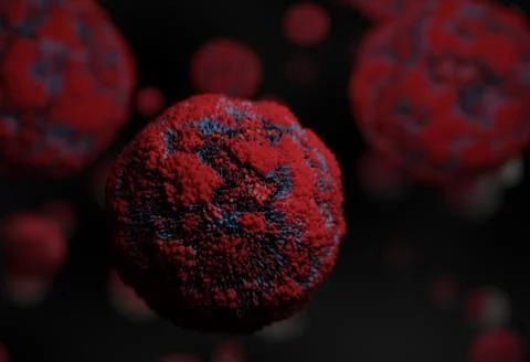 Bacteria, virus, cell 3d illustration Stock Illustration