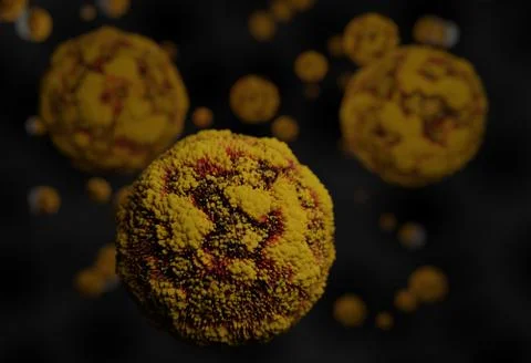 Bacteria, virus, cell 3d illustration Stock Illustration