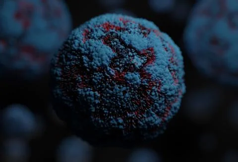 Bacteria, virus, cell 3d illustration Stock Illustration