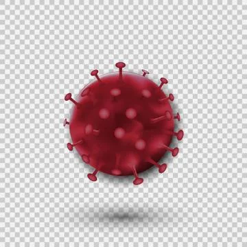 Bacteria virus cell isolated on transparent background. Vector illustration. Stock Illustration