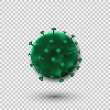 Bacteria virus cell isolated on transparent background. Vector illustration. Stock Illustration