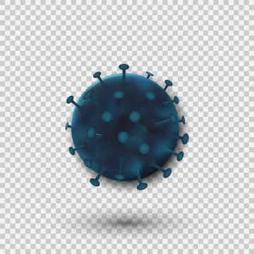 Bacteria virus cell isolated on transparent background. Vector illustration. Illustration