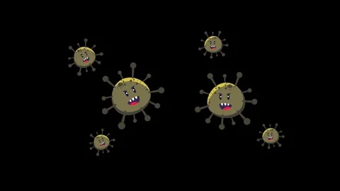 Bacteria Virus Character 2D Animation Healthcare Concept 4K 스톡 동영상 326946686
