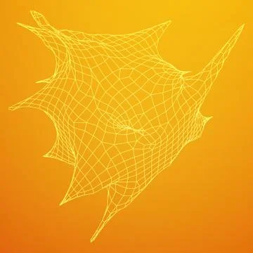 Bacteria virus wireframe mesh イラスト素材