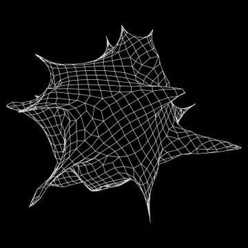 Bacteria virus wireframe mesh Stock Illustration