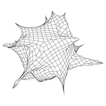 Bacteria virus wireframe mesh 스톡 일러스트