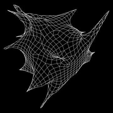 Bacteria virus wireframe mesh Stock Illustration