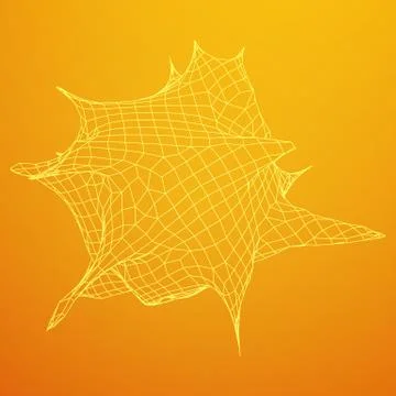 Bacteria virus wireframe mesh Stock Illustration