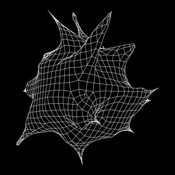 Bacteria virus wireframe mesh Stock Illustration