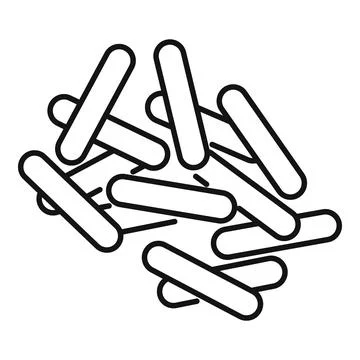 Bacteria yoghurt icon outline vector. Gut bacterium Illustrazione stock