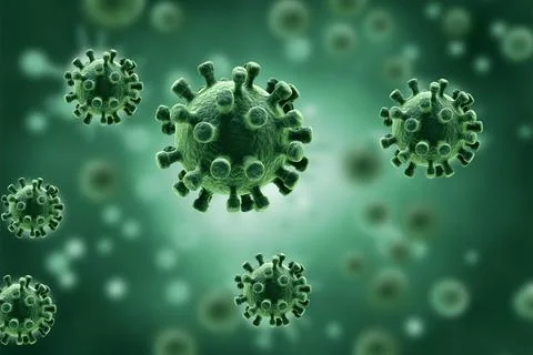 Bacterial background of virus Illustrazione stock