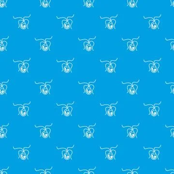 Bacterial cell pattern seamless blue Stock Illustration