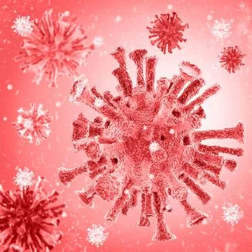 Bacterial intruder cells causing sickness Stock Illustration