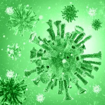 Bacterial intruder cells causing sickness Illustrazione stock