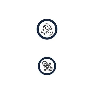Bacterial Logo Template vector symbol Stock Illustration