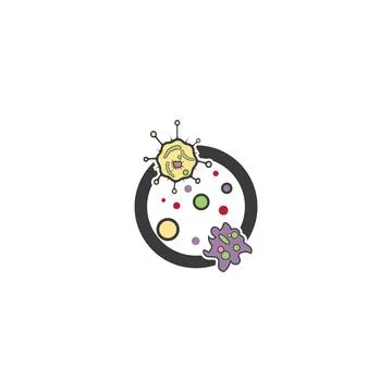 Bacterial Logo Template vector symbol Stock Illustration