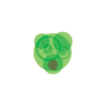 Bacterial Logo Template vector symbol Stock Illustration