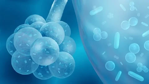 Bacterial pneumonia animation Vidéo 157062218