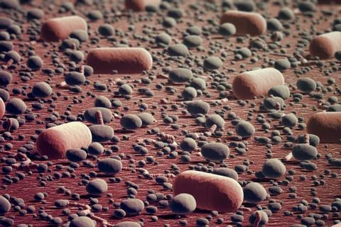 Bacterias. Illustrazione stock