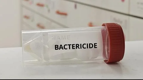 BACTERICIDE tablets used to kill bacteria and treat infections 库存照片