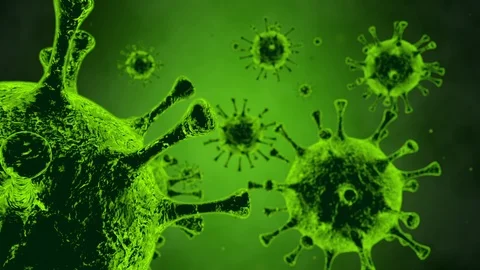 Bacteriological attack. Coronavirus, flu virus (SARS-CoV-2, Covid-19, 2019nCoV). Stock Footage 126842722