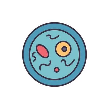 Bacteriology related vector icon. Illustrazione stock