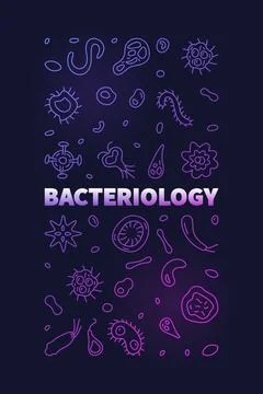 Bacteriology vector Education concept vertical colorful banner or illustrat.. Stock Illustration