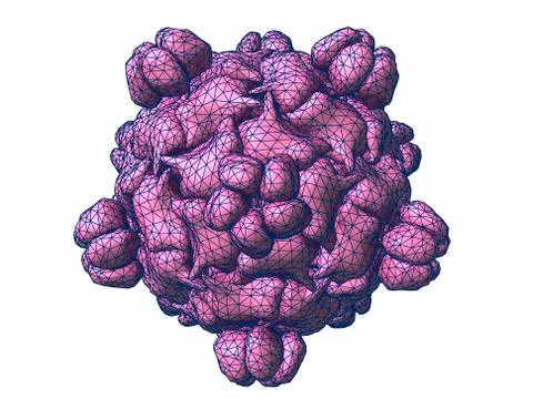 Bacteriophage alpha 3, artwork Stock Illustration