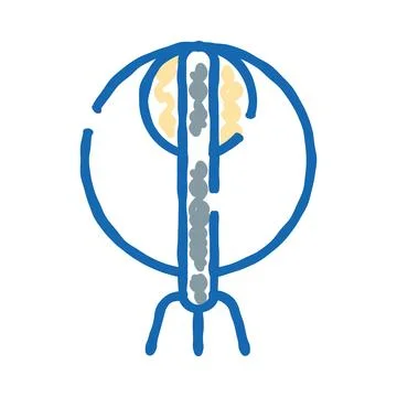 Bacteriophage infectious agent cell science illustration Stock Illustration