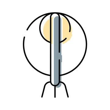 Bacteriophage virus particle structure concept Stock Illustration