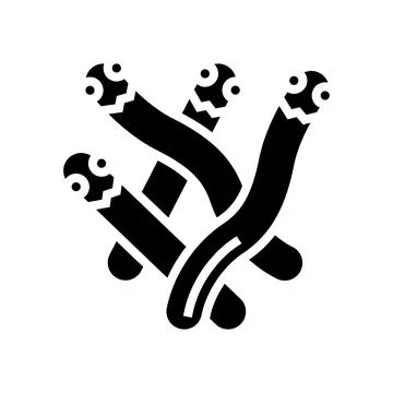 Bacterium bacteria virus glyph icon vector illustration Stock Illustration