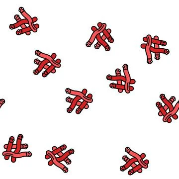 Bacterium bacteria virus vector seamless pattern Stock Illustration
