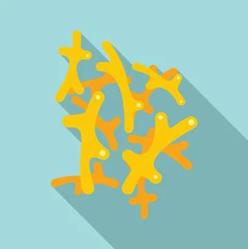 Bacterium icon flat vector. Gut probiotic Illustrazione stock