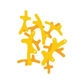 Bacterium icon flat vector. Gut probiotic Illustrazione stock