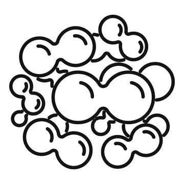 Bacterium icon outline vector. Gut probiotic 스톡 일러스트