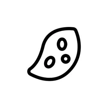 Bacterium icon vector. Isolated contour symbol illustration Ilustração Stock