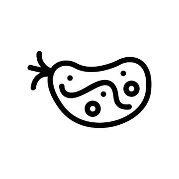 Bacterium icon vector. Isolated contour symbol illustration Stock Illustration