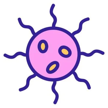 Bacterium icon vector. Isolated contour symbol illustration Illustration