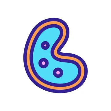 Bacterium icon vector. Isolated contour symbol illustration Иллюстрация