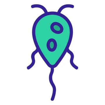 Bacterium icon vector. Isolated contour symbol illustration 库存插图