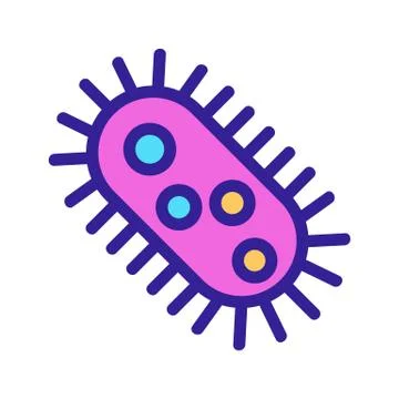 Bacterium icon vector. Isolated contour symbol illustration 스톡 일러스트