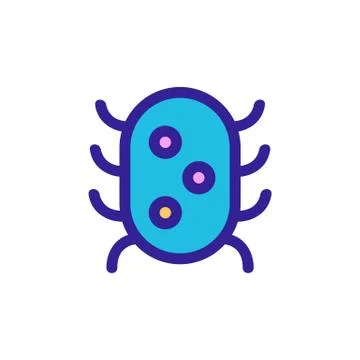 Bacterium icon vector. Isolated contour symbol illustration 스톡 일러스트