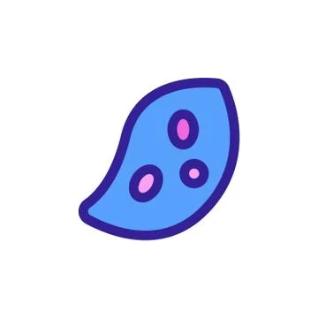 Bacterium icon vector. Isolated contour symbol illustration Illustration