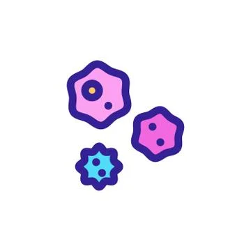 Bacterium icon vector. Isolated contour symbol illustration 스톡 일러스트